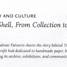 From Collection to Creative Space — Hand Papermaking Newsletter | issue 153